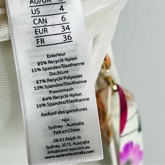 Anthropologie sea level belle frill Floral One-Piece Swimsuit size 4 - Picture 9 of 10